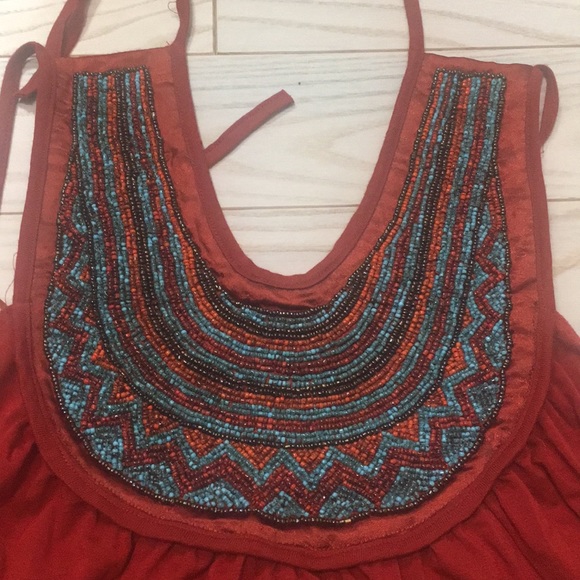 Rampage Heart Moon Star Beaded Halter Top - Picture 2 of 6